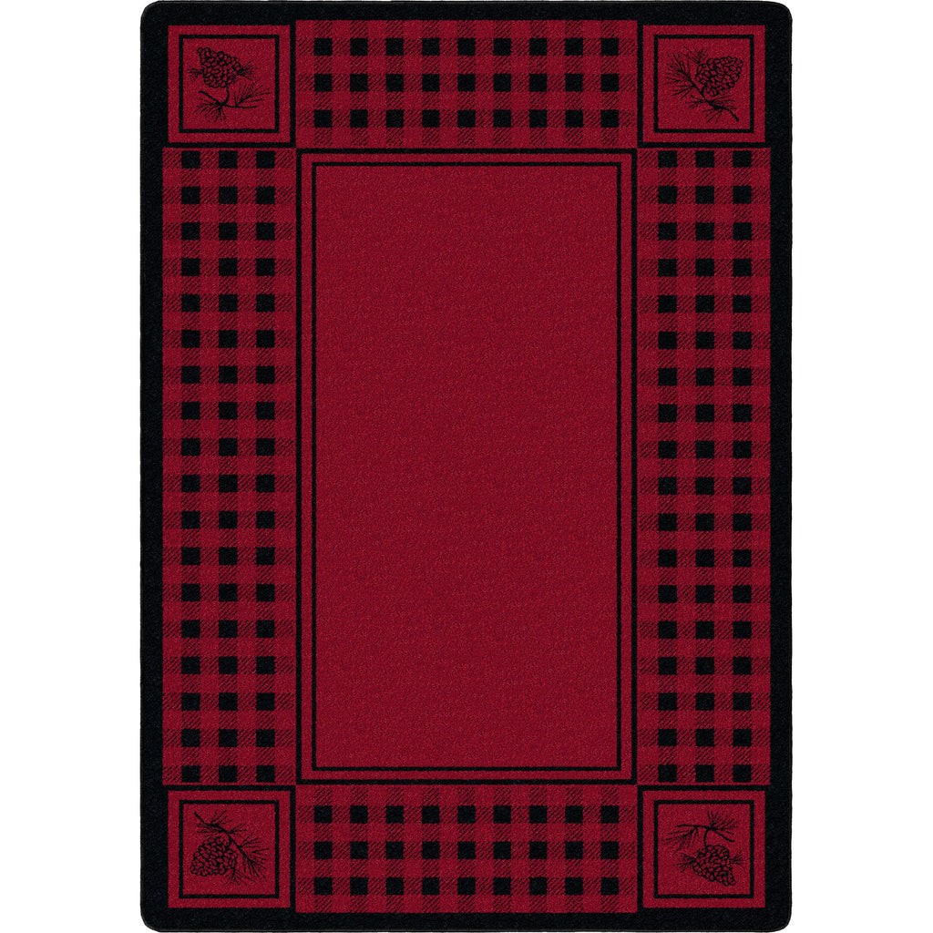 Image of an area rug, Pine Refuge - Red