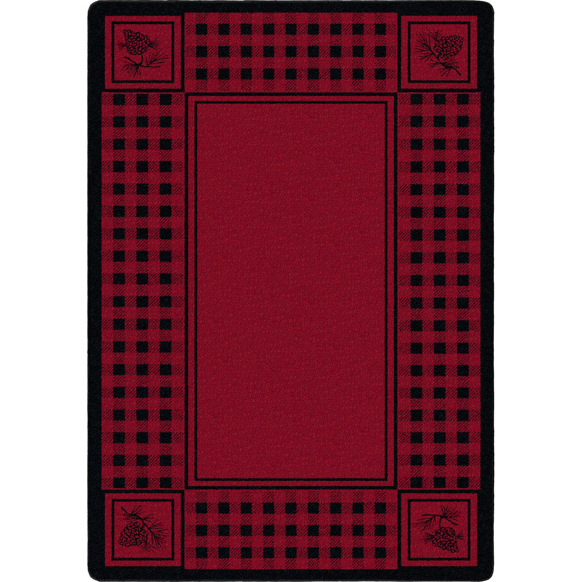 Image of an area rug, Pine Refuge - Red