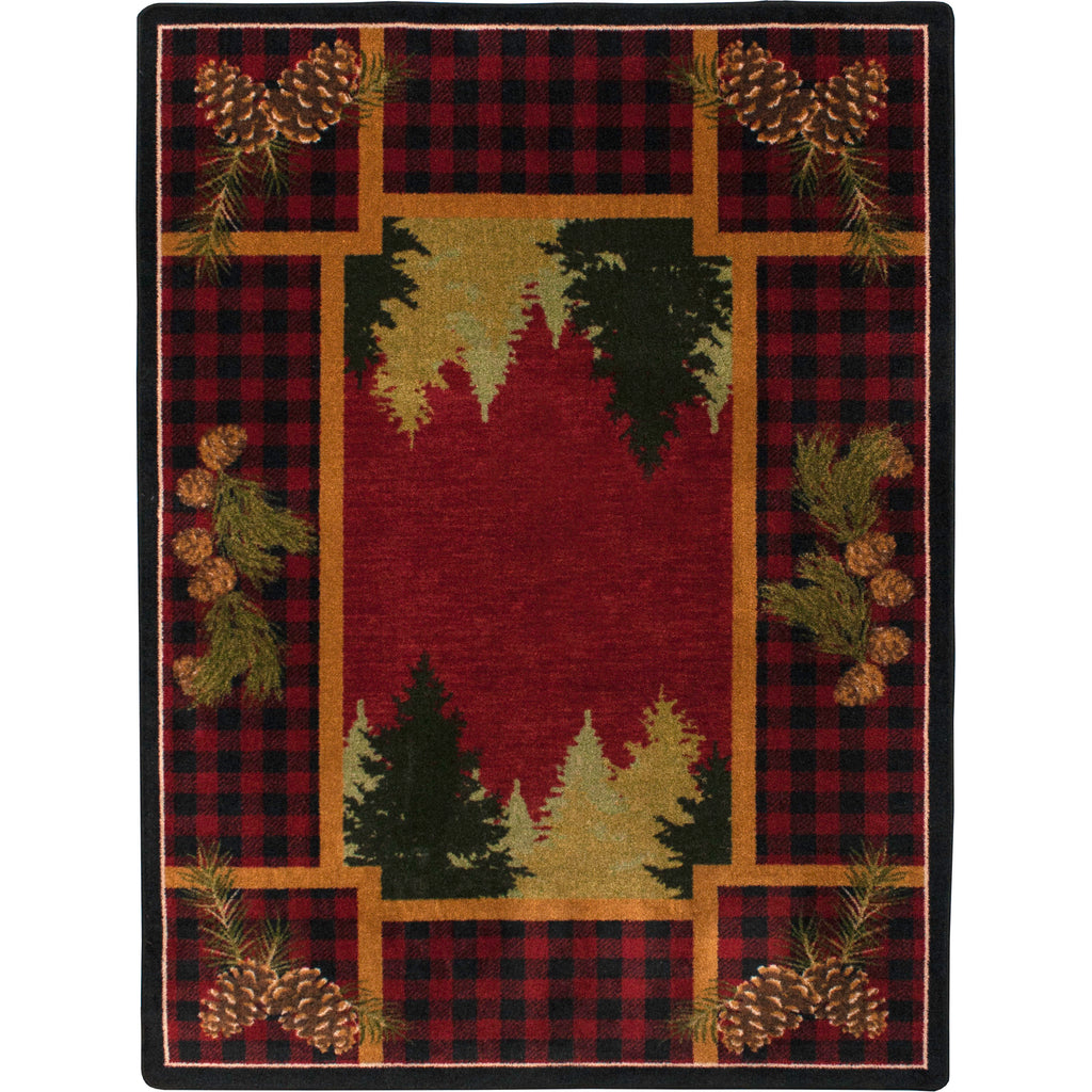 Image of an area rug, Plaid Woodsman - Red
