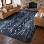 Image of an area rug, Will K Plains Speak - Midnight