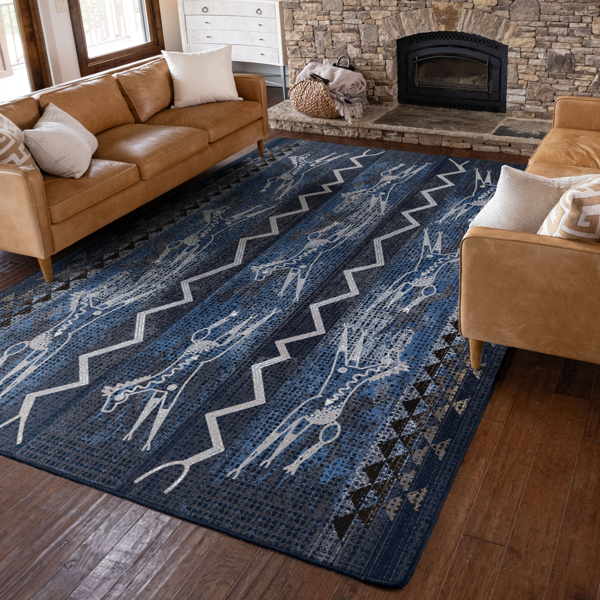 Image of an area rug, Will K Plains Speak - Midnight