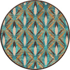 Image of an area rug, Plumage - Tropical Turquoise
