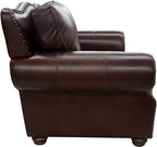 Razorback Western Red Leather Chair And A Half Side