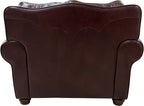 Razorback Western Red Leather Chair And A Half Back