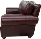 Razorback Western Red Leather Chair And A Half Side