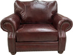 Razorback Western Red Leather Chair And A Half