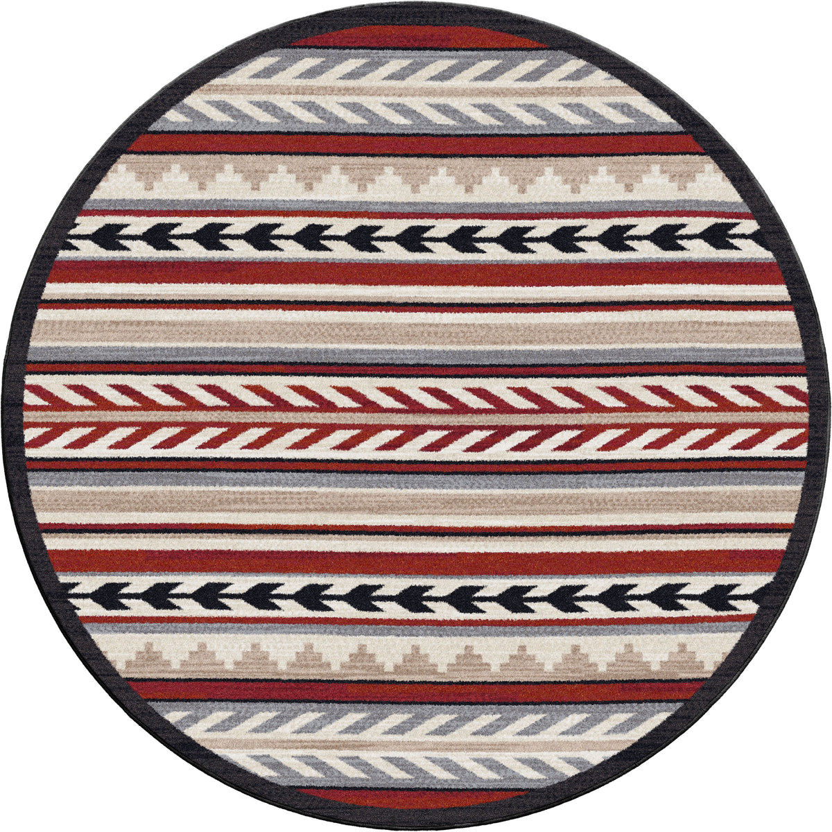 Image of an area rug, Progression - Red