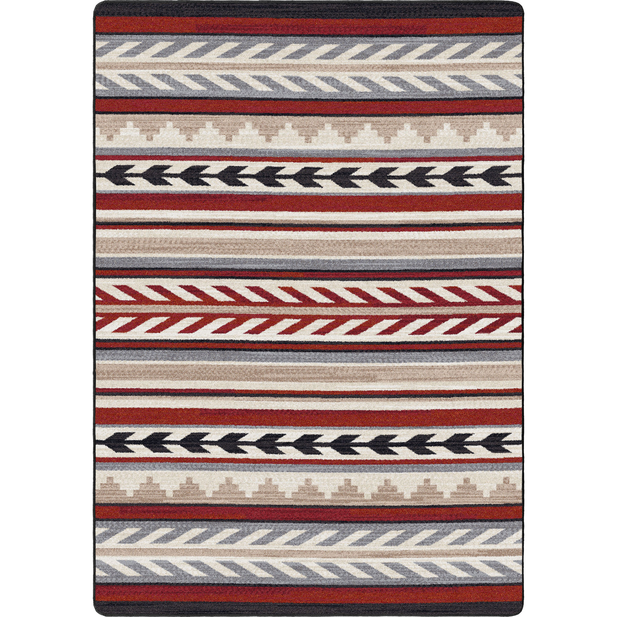 Image of an area rug, Progression - Red