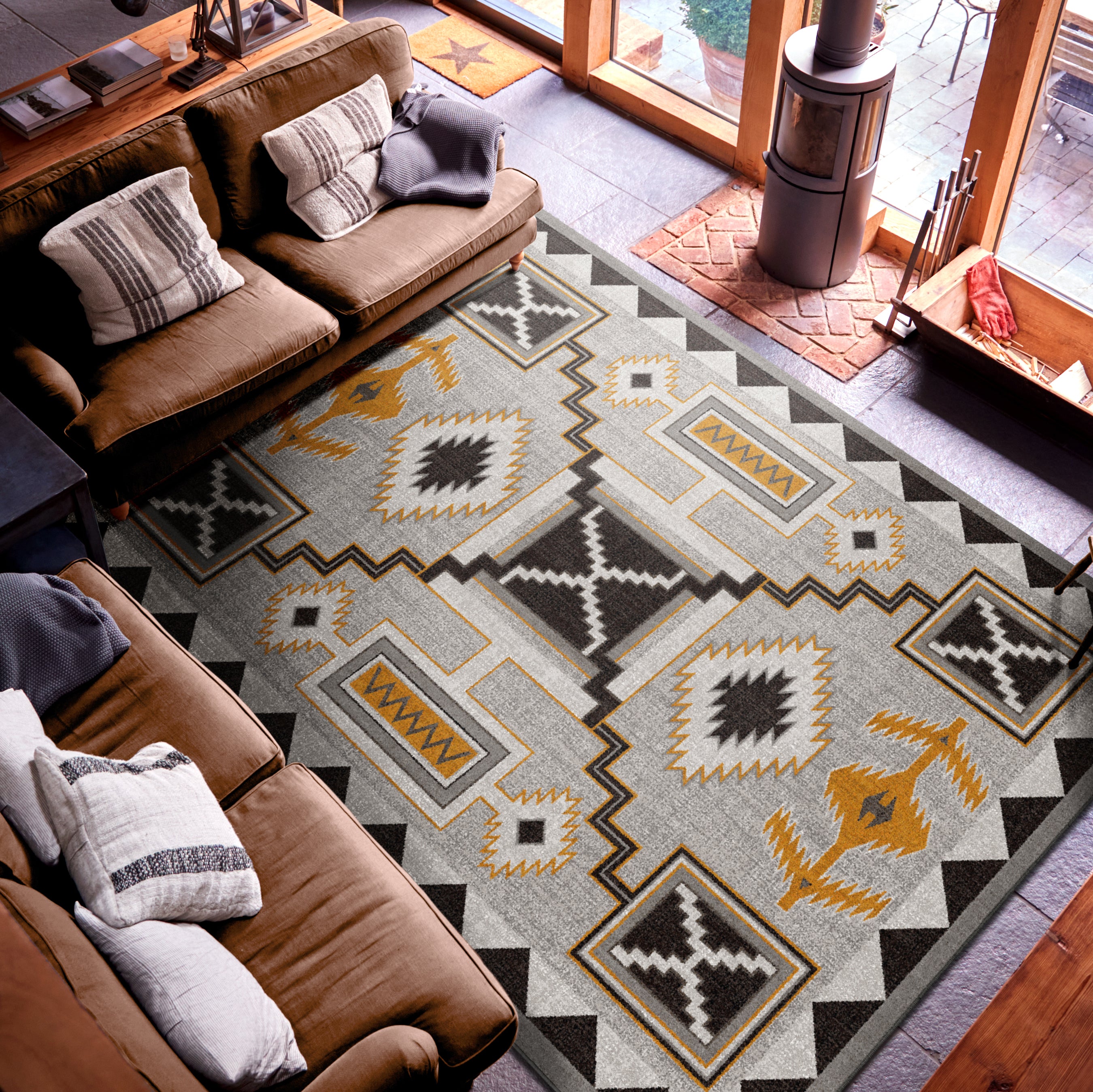 Image of an area rug, Rain Giver - Obsidian