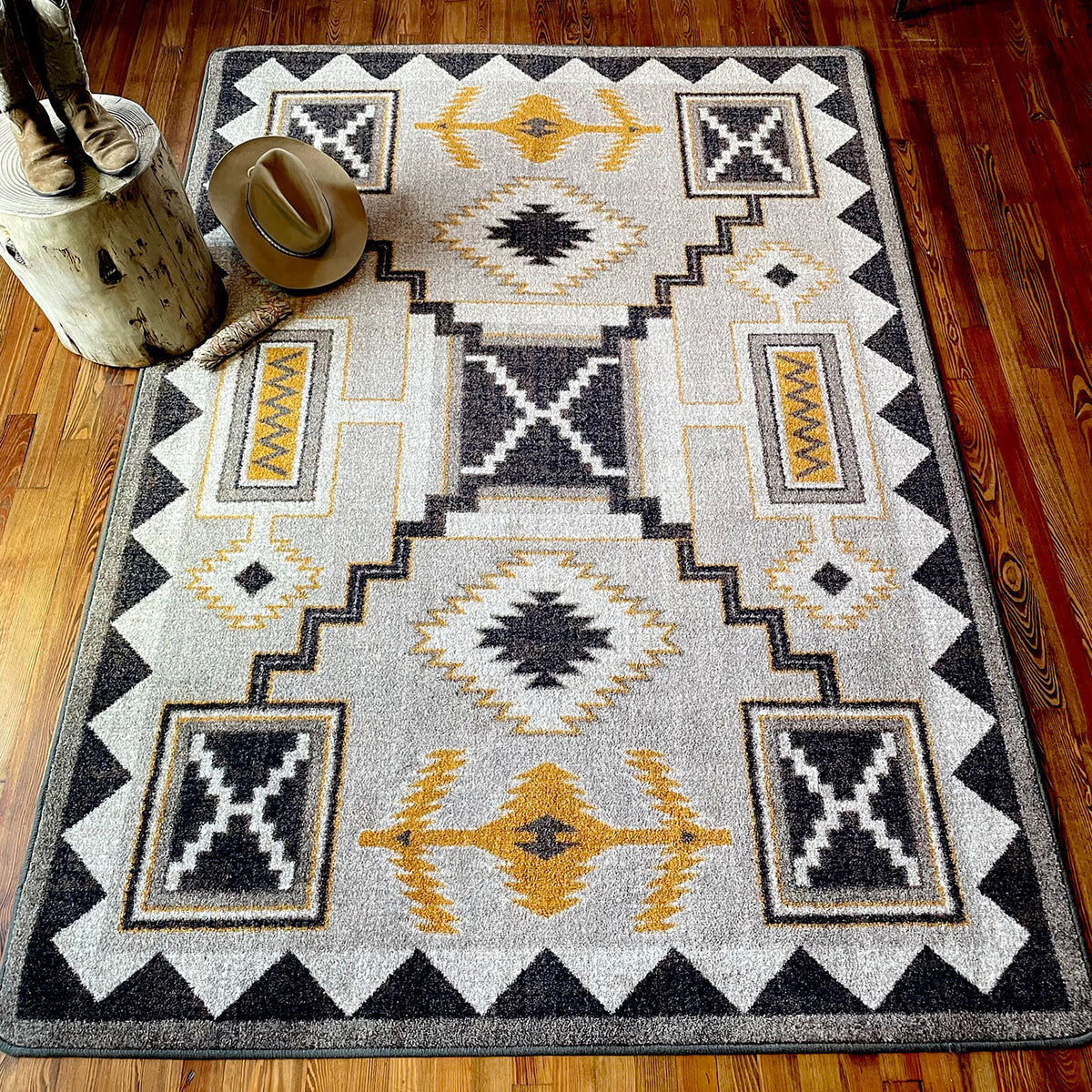 Image of an area rug, Rain Giver - Obsidian