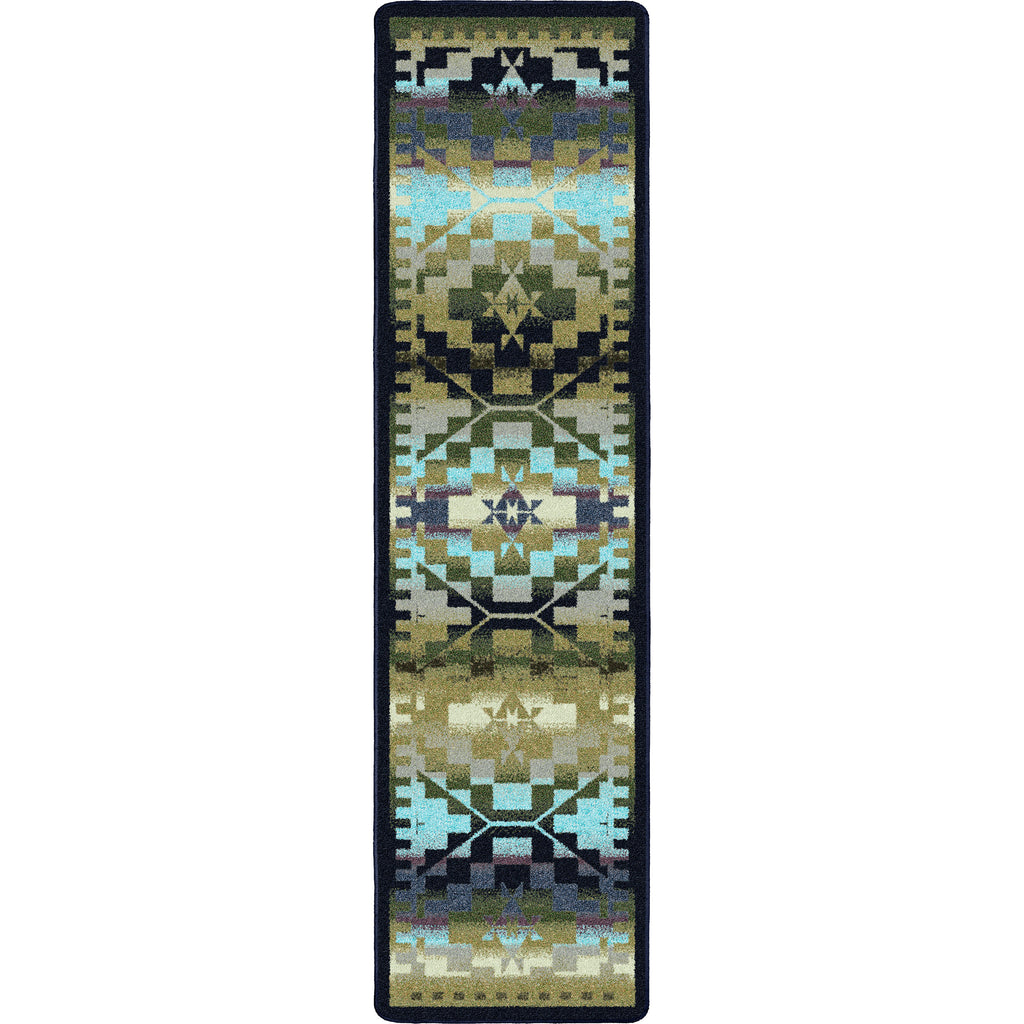 Image of an area rug, Rainbow Blanket - Blue Shades
