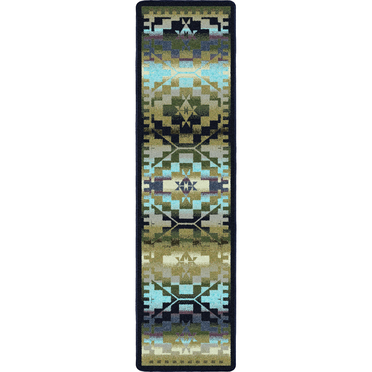 Image of an area rug, Rainbow Blanket - Blue Shades