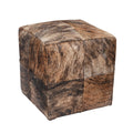 Red Brindle Cowhide Pouf