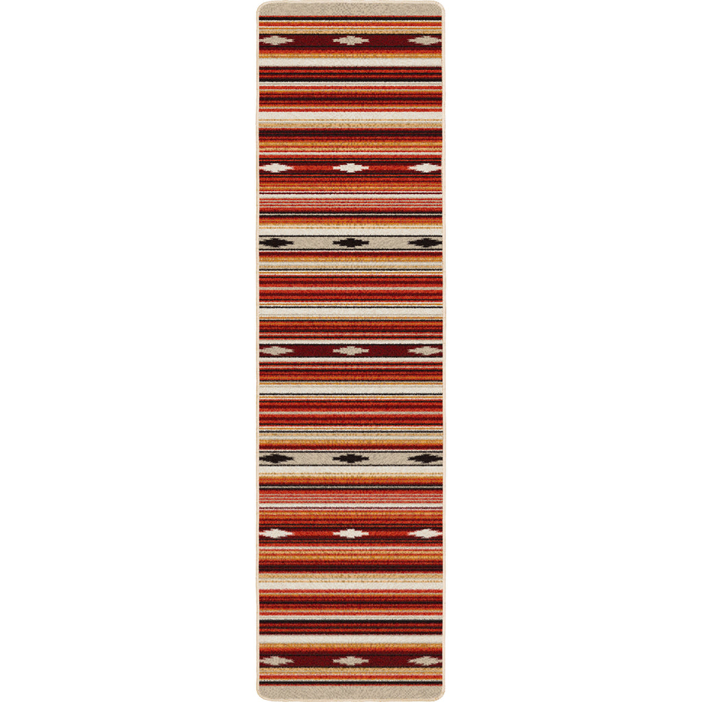 Image of an area rug, Remington Stripe - Red Multi