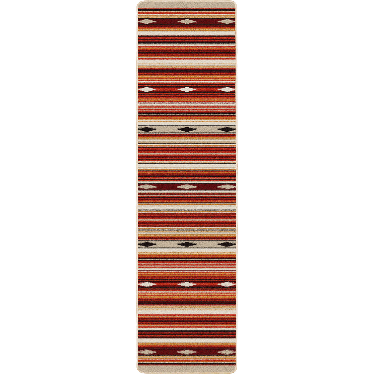 Image of an area rug, Remington Stripe - Red Multi