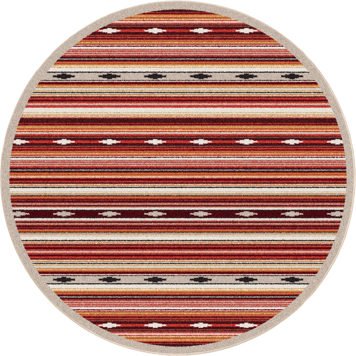 Image of an area rug, Remington Stripe - Red Multi