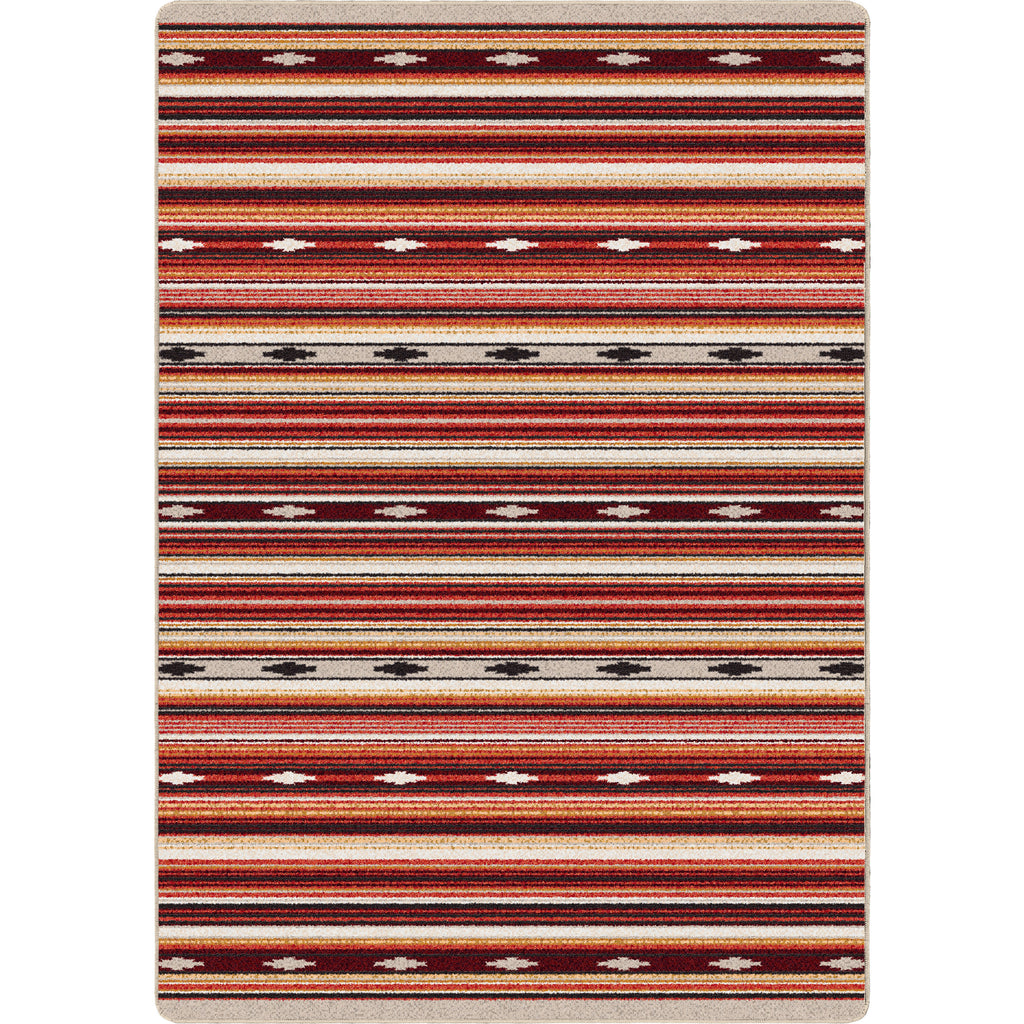 Image of an area rug, Remington Stripe - Red Multi