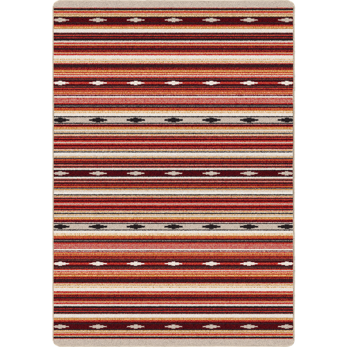 Image of an area rug, Remington Stripe - Red Multi