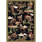 Image of an area rug, Retro Cowboy - Green and Black