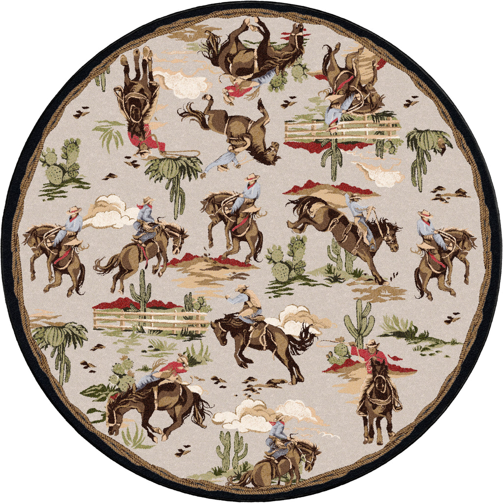 Image of an area rug, Retro Cowboy - Natural