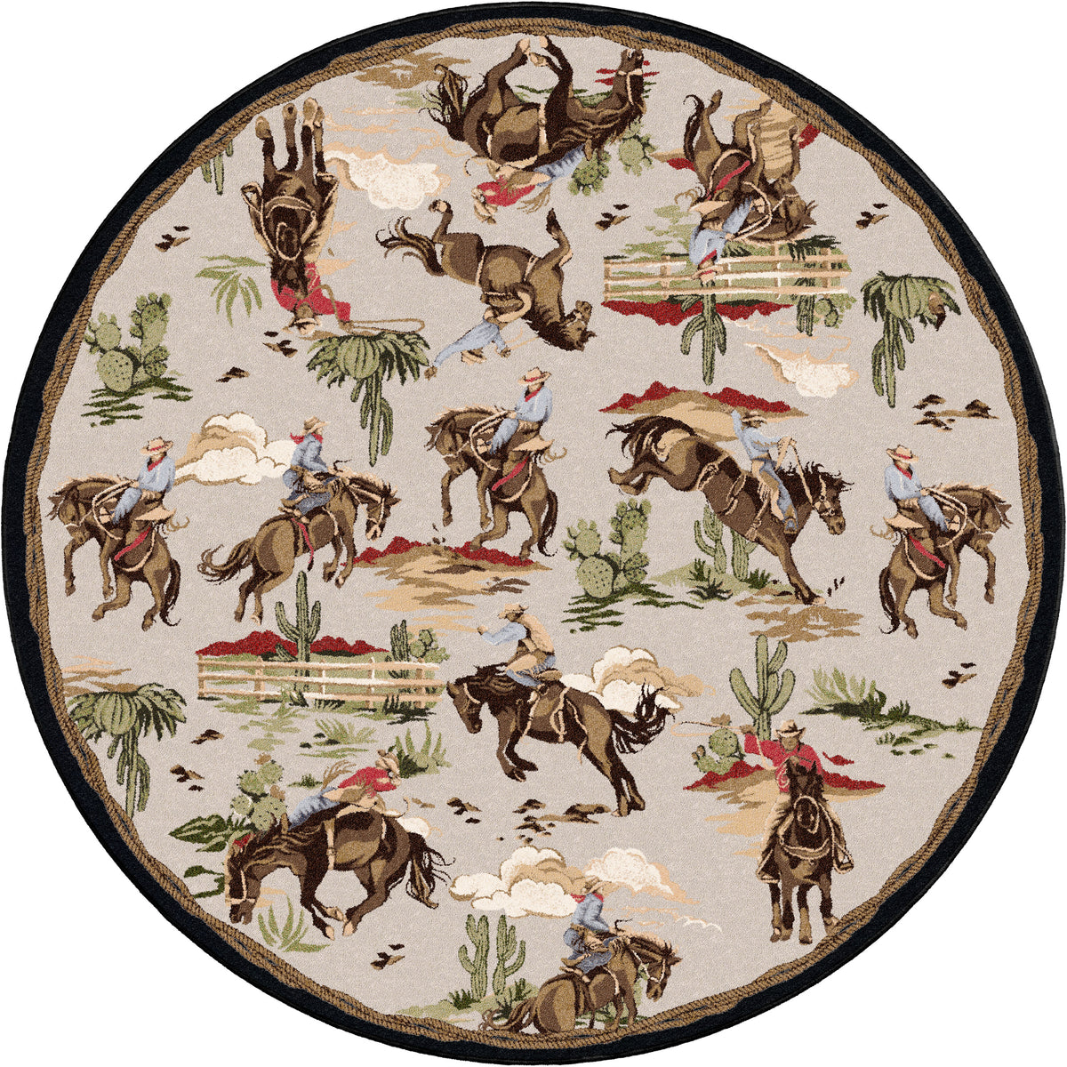 Image of an area rug, Retro Cowboy - Natural