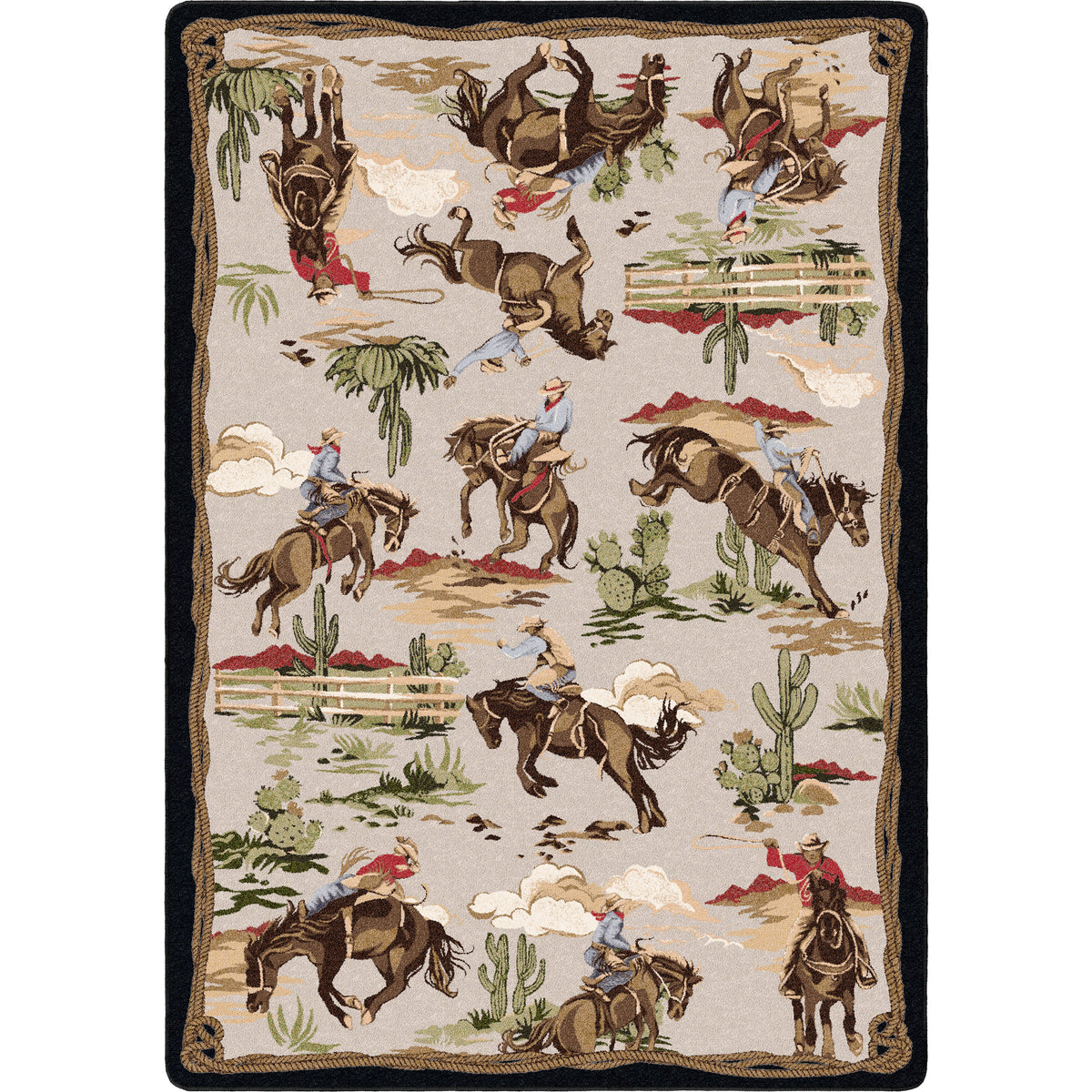 Image of an area rug, Retro Cowboy - Natural