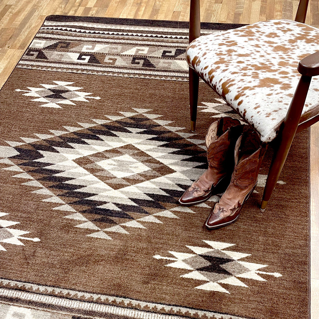 Image of an area rug, River Crossing - Brown