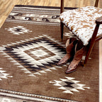 Image of an area rug, River Crossing - Brown