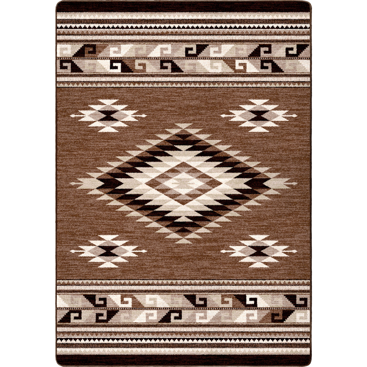 Image of an area rug, River Crossing - Brown