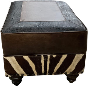 Zebra Ottoman - 34" x 24"