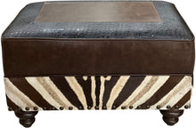 Load image into Gallery viewer, Zebra Ottoman - 34&quot; x 24&quot;