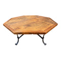 Round Rock Octagon Coffee Table - Metal Base