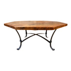 Round Rock Octagon Coffee Table - Metal Base
