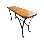 Round Rock Sofa Table - Metal Base
