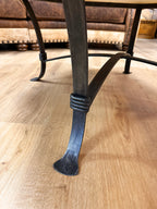 Round Rock Octagon Coffee Table - Metal Base