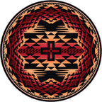 Image of an area rug, Rustic Cross - Burnt Red