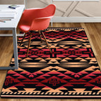 Image of an area rug, Rustic Cross - Burnt Red