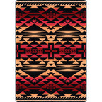 Image of an area rug, Rustic Cross - Burnt Red