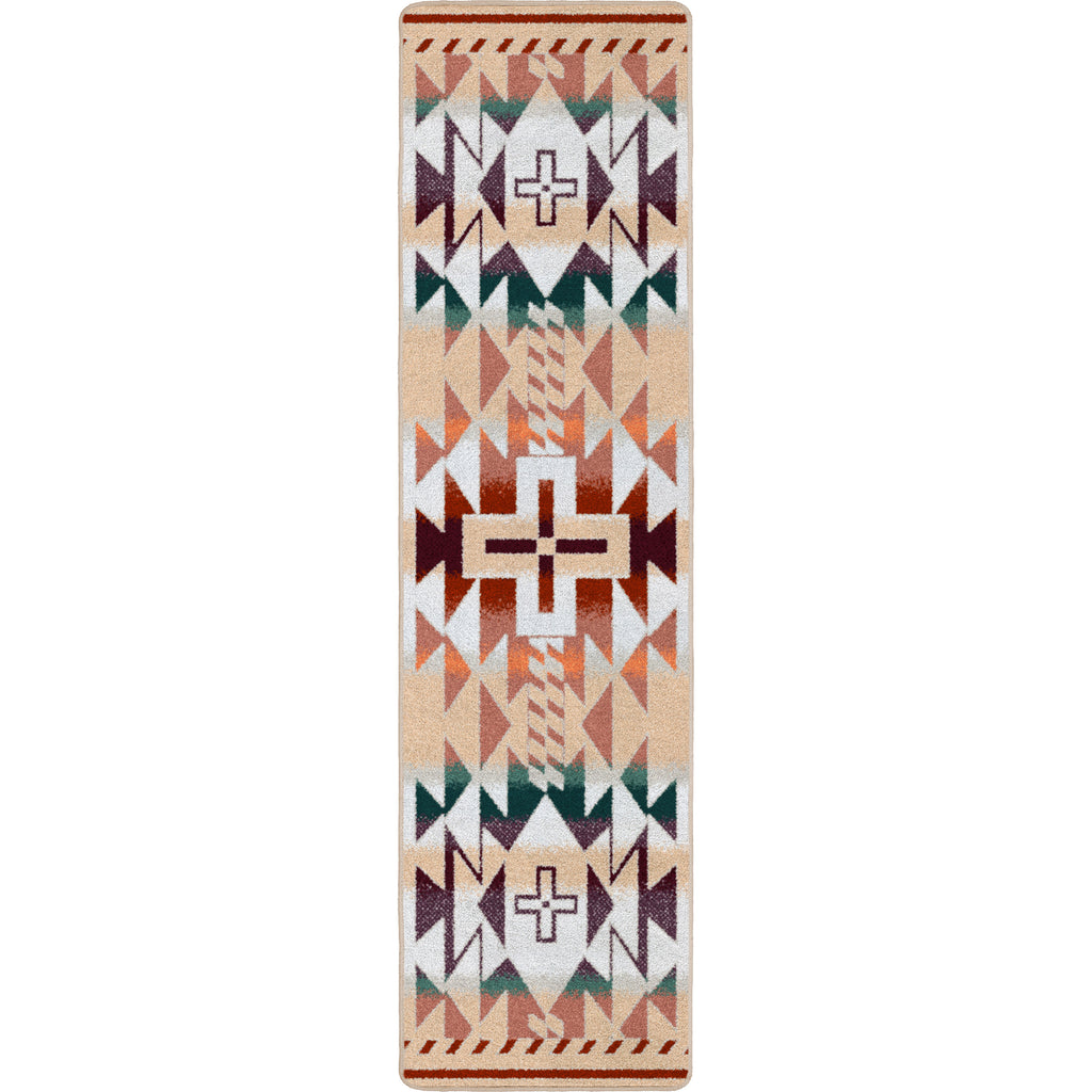Image of an area rug, Rustic Cross OKA - Clay