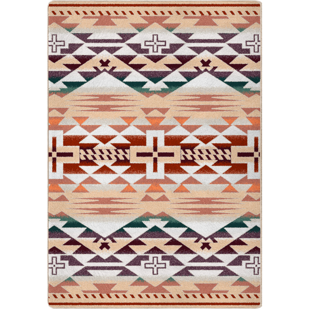 Image of an area rug, Rustic Cross OKA - Clay