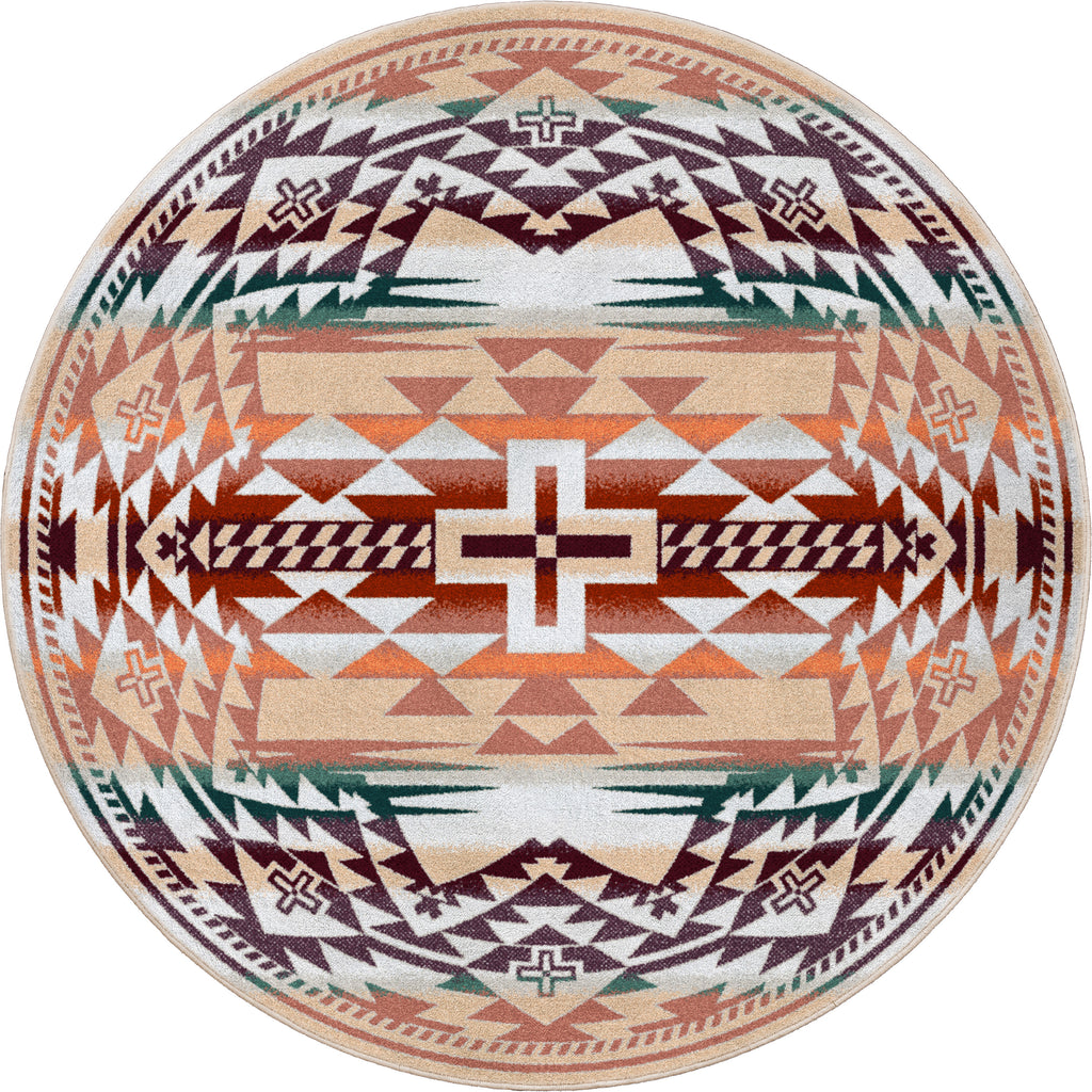 Image of an area rug, Rustic Cross OKA - Clay