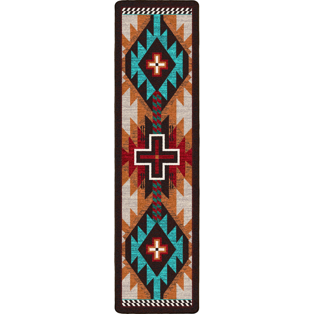 Image of an area rug, Rustic Cross OKA - Electric
