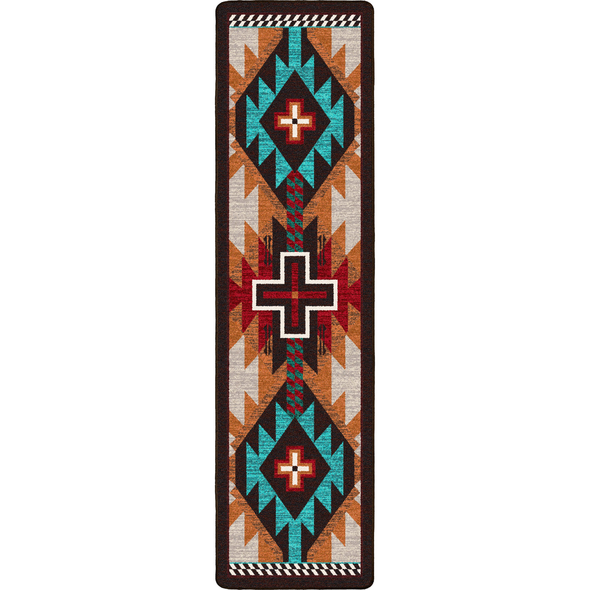 Image of an area rug, Rustic Cross OKA - Electric