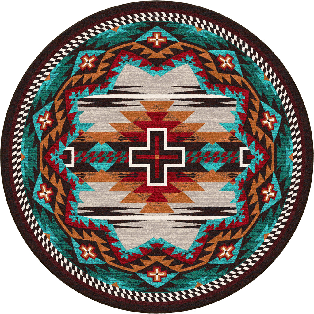 Image of an area rug, Rustic Cross OKA - Electric