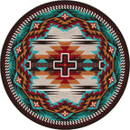Image of an area rug, Rustic Cross OKA - Electric