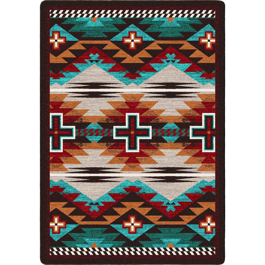 Image of an area rug, Rustic Cross OKA - Electric