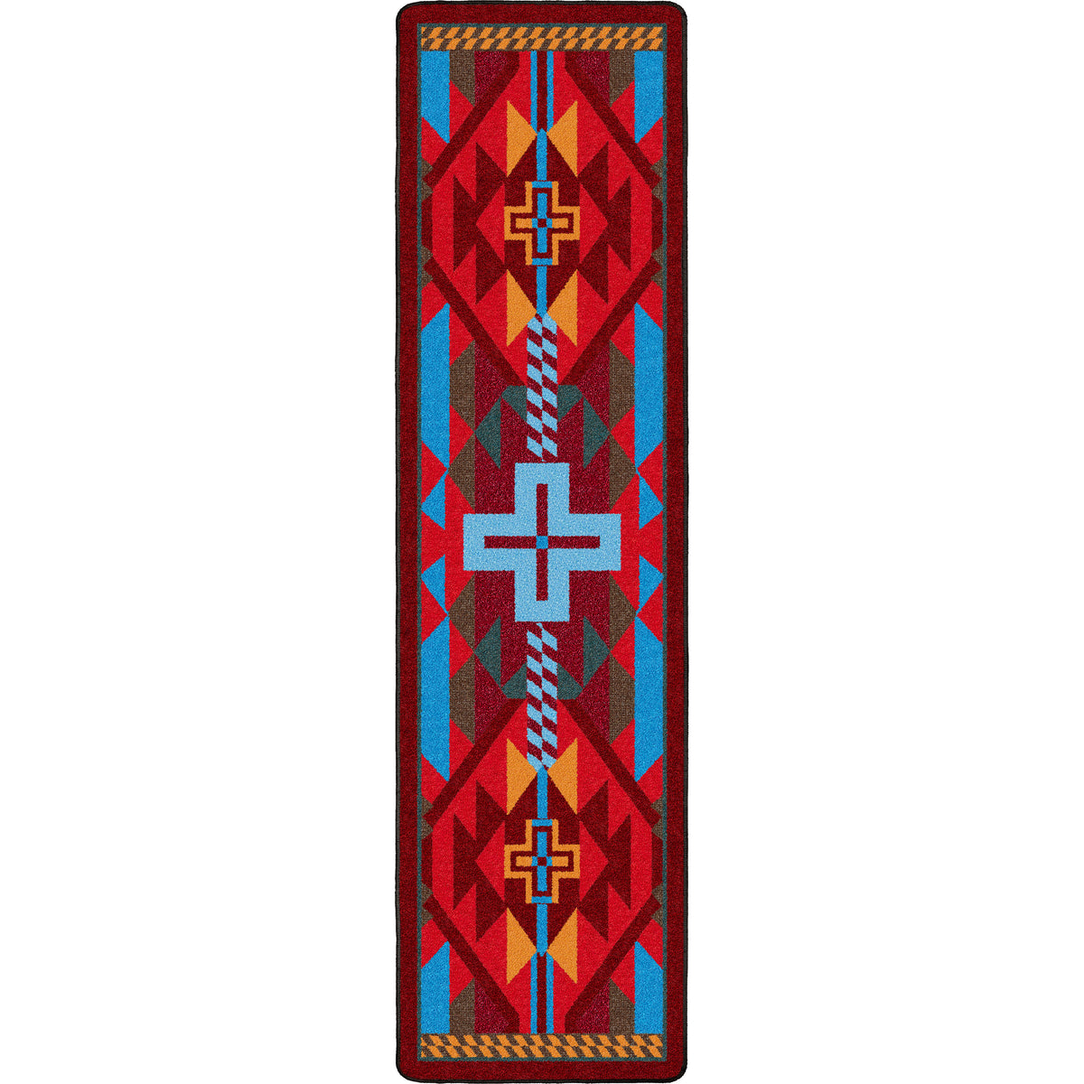 Image of an area rug, Rustic Cross - Sunset