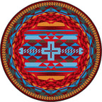 Image of an area rug, Rustic Cross - Sunset