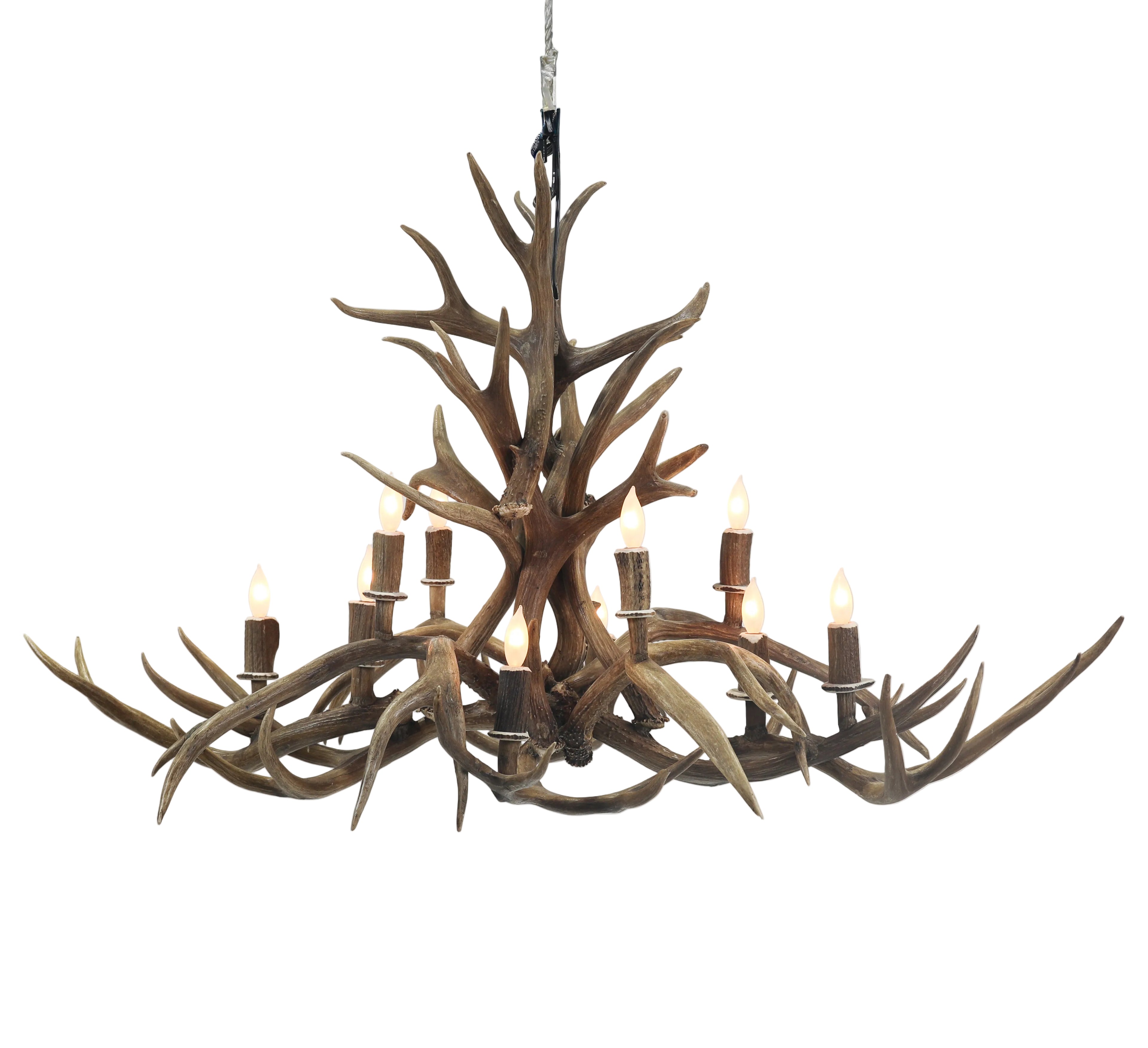 Oblong Inverted Mule Deer Antler Chandelier Antler Chandelier