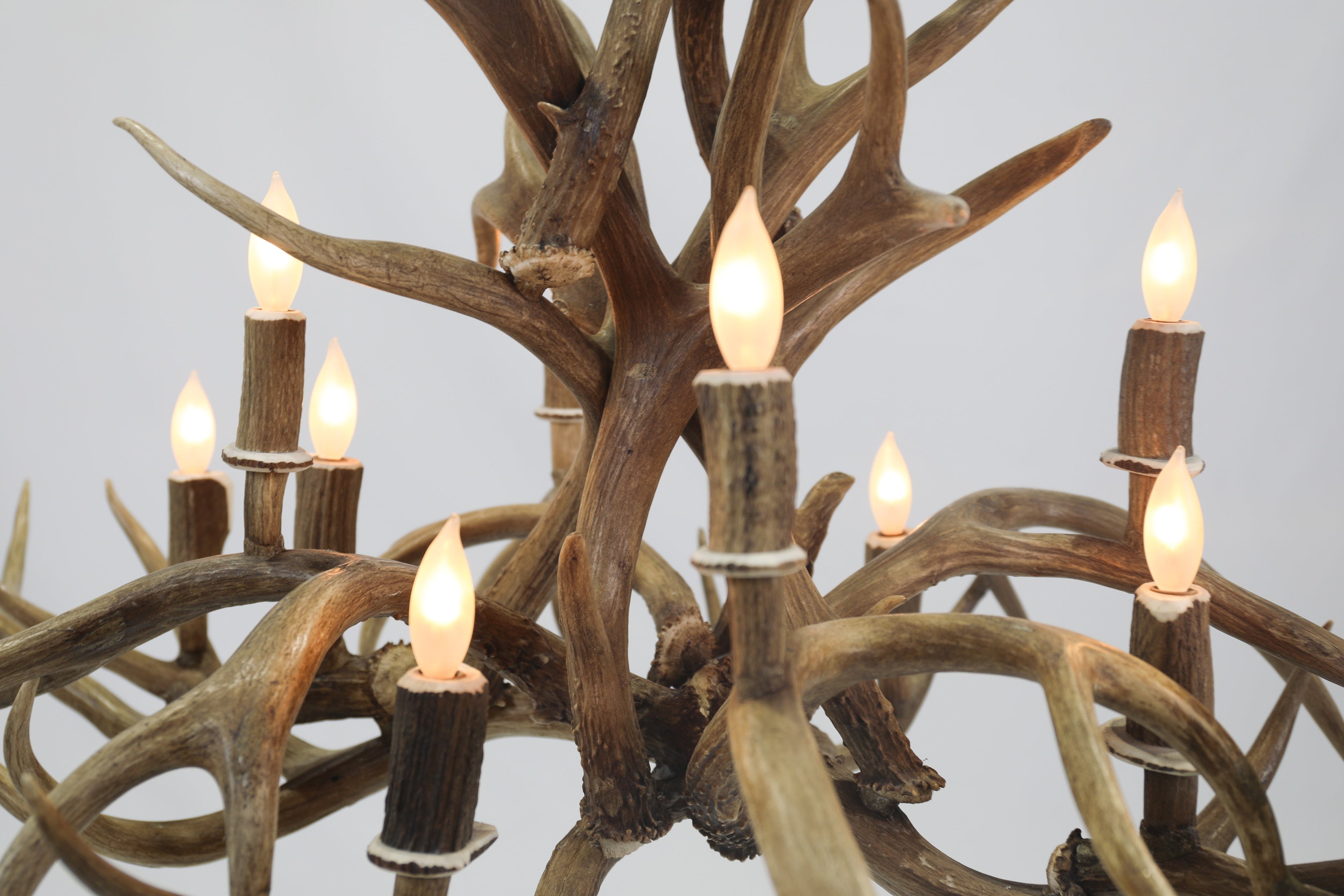 Oblong Inverted Mule Deer Antler Chandelier Antler Chandelier